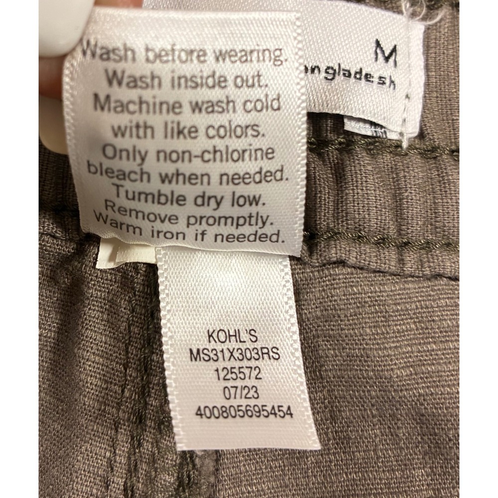 Sonoma Goods For Life The Everyday Tech Pant Size M Straight Leg Olive Brown - Picture 5 of 9